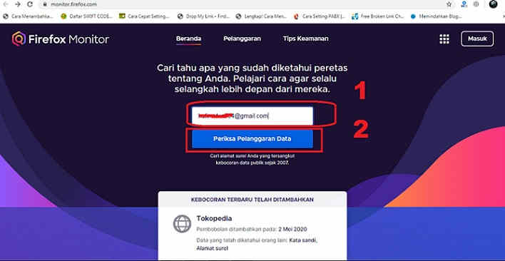 Monitor Firefox : Cara Cek Email Ecommerce Yang Di Hack