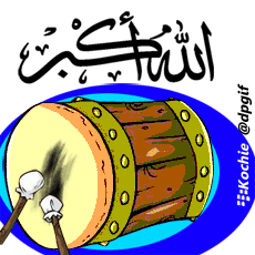 Kata Ucapan Selamat Hari Raya Idul Fitri 2020/1441 H Gambar Beduk Lebaran Bergerak