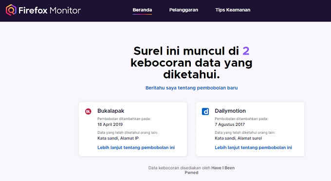 Monitor Firefox : Cara Cek Email Ecommerce Yang Di Hack